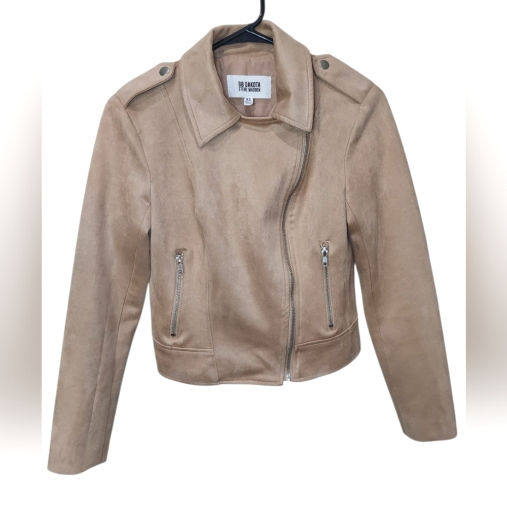 BB Dakota Steve Madden Faux Suede Lightweight Motto Jacket